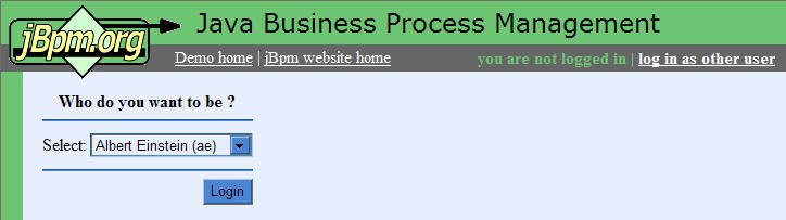 jBPM2 的登入執行畫面